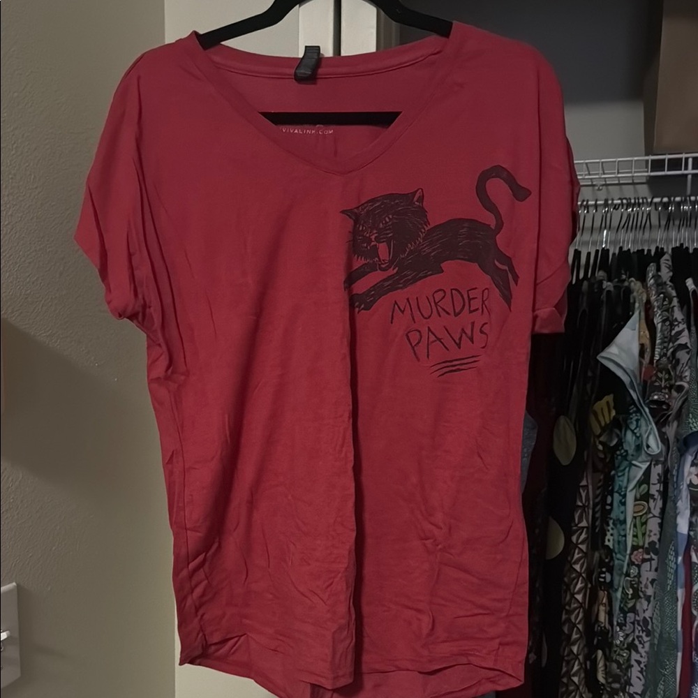 Murder Paws Red Graphic Tee